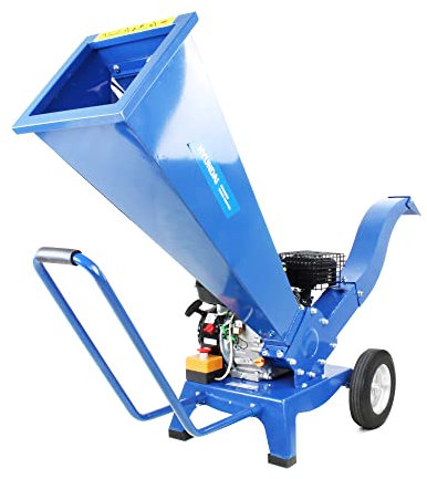Hyundai 212cc 60mm Petrol Garden Wood Chipper Shredder, 4 Stroke Engine, Compact yet Powerful Chipper 2 Blade Drum Mechanism, 3 Year Warranty