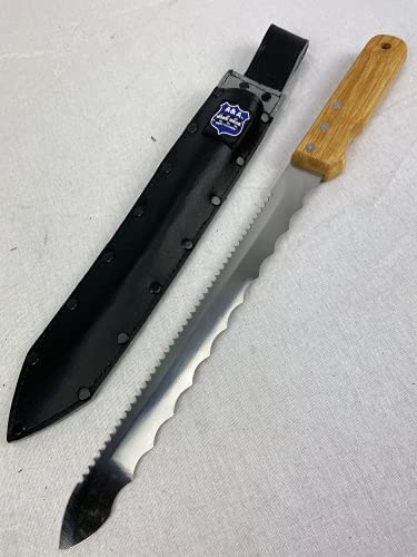 Dämmstoffmesser mit Messerscheide aus Leder (9133-1)