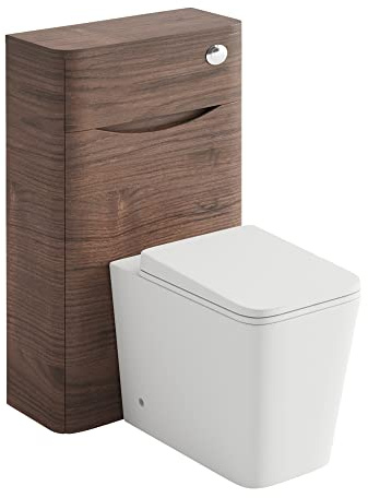 Go Bathrooms Eaton Redwood WC Unit WC Toilet Includes Concealed Cistern Bathroom Oak WC Unit 500mm