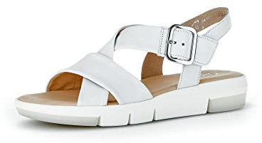 Gabor Damen Plateausandalen, Frauen Sandalen,offene Schuhe,Strandschuhe,Plateau,Plateau-Absatz,Plateau-Sohle,Dicke Sohle,Weiss,39 EU / 6 UK