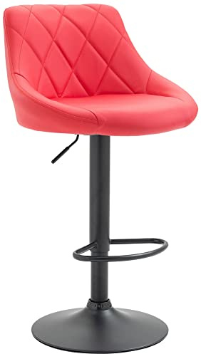 Sgabello Lazio in similpelle rosso,schwarz