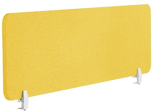 Schreibtisch Trennwand Akustik Polster gelb 160 x 40 cm Schallschutz Wally