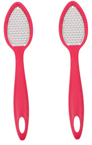GLEAVI 2 Stück Ergonomische Fußreibe aus 304 Edelstahl und Abs Praktisches Pediküre mit Metallfußraspel zur Effizienten Hornhautentfernung und Fußpflege