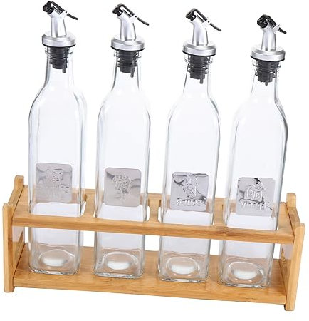 OUNONA 5pcs Oil and Vinegar Dispensers Spice Boxes for Indian Kitchen Soy Sauce Containers Oil Containers Spice Holder