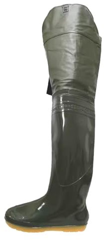 KPHYMOD Watstiefel Hüftwathose, Leichte Hüftstiefel Für Männer Und Frauen, Dicke wasserdichte Watstiefel Aus PVC Mit Oxford-Sohle Für Die Bewässerung Von Dornbüschen Und Wäldern(44 EU)