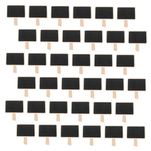 STOBOK 50stücke Mini Holz Kreidetafel Clips Praktische Beschriftung Für Notizen Nachrichten Und Aufgaben Vielseitige Anwendung Für Hochzeiten Events Und Lebensmittelbeschriftungen
