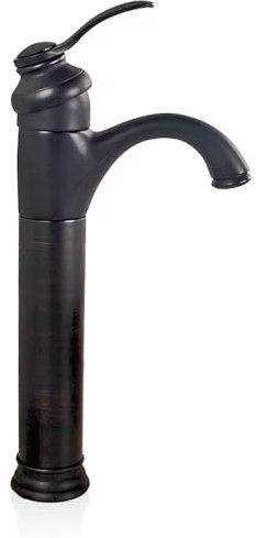 Vintage vollkupfer-waschtischarmatur für warm- und kaltwaschbecken, waschbecken, aufsatzwaschbecken, einloch-Wasserhahn, schwarz