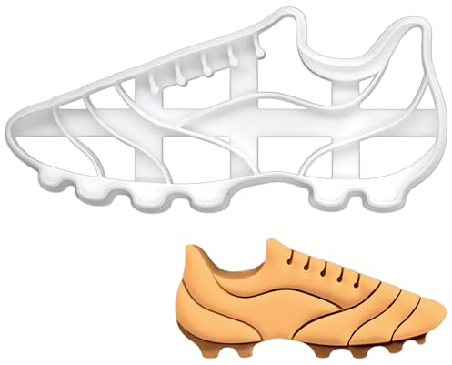 BAKERLOGY Fußballschuh Ausstechform - Fußball Ausstecher, Sport Plätzchenausstecher, Fußball-Sportschuh Keksausstecher, Ideal für Fondant, Keksteig, Ton