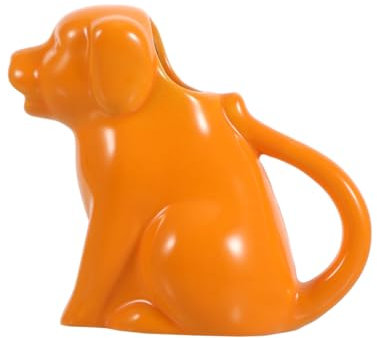 Garneck Mini Ceramic Milk Cup 40ml Cartoon Dog Design Sauce Container Handle for Kitchen Coffee and Sauce Serving Random Color