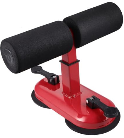 Kisangel Crunches-Hilfe Bauchmuskelmaschine Für Männer Und Frauen Taillenfett-reduktionsmaschine Mit Naturkautschuk-saugern Fußbarriere Für Heimfitness Langlebig Und Bequem Rot