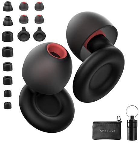 Tappi Orecchie FUNSOUND per Dormire, Lavoro, Viaggiare, Concentrarsi, Riutilizzabile 7 Paia Tappi Orecchie - (SNR) 27dB Riduzione Rumore, NRR de 24dB