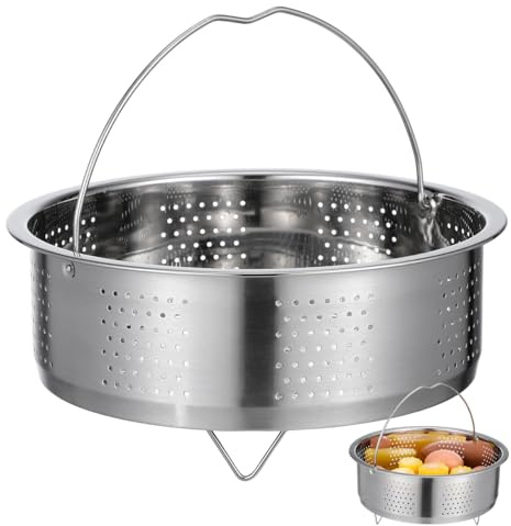 Hemobllo Panier Vapeur En Acier Inoxydable 8.66 in Support De Cuisson Pour Légumes Riz Œufs Poisson Et Fruits De Mer Insert Égouttable Avec Poignée Pour Casseroles Et Cuiseur Vapeur
