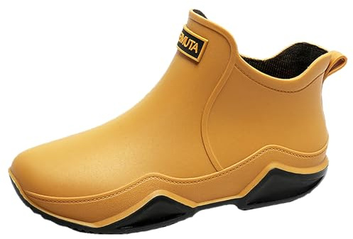 Fulidngzg Stivali Pioggia Uomo Donna di Gomma Impermeabili Antiscivolo Alti e Bassi per Lavoro Giardinaggio Tempo Libero Scarpe Antipioggia Lavabili Elegante per Pesca Caccia Autunnali Invernali