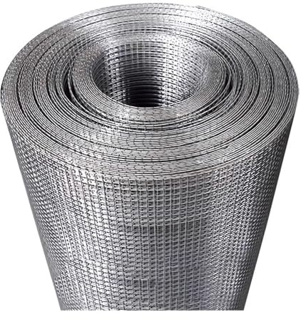 304 Stainless Steel Safety Mesh for Railings 6mm Hole Poultry Barrier Galvanized Wire Mesh Roll 20 x49ft (0.5x15m) Ideal for Stair Protection