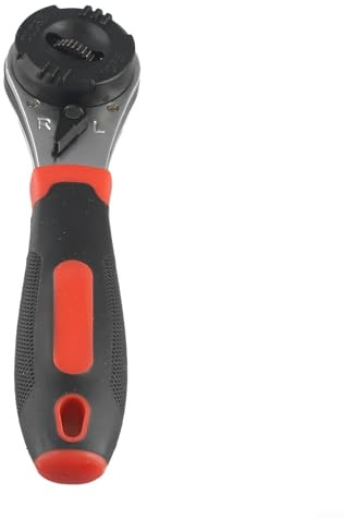 Llave de trinquete ajustable de 6 a 22 mm, herramienta combinada de liberación rápida con mango ergonómico para tornillos métricos y pulgadas, negro, rojo y plateado