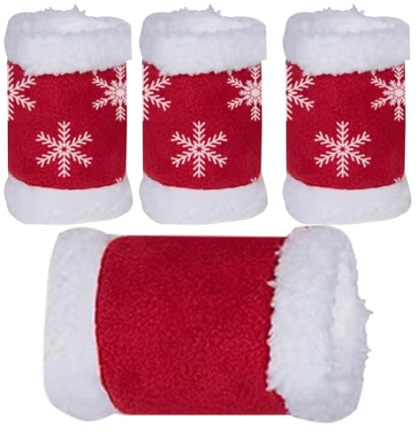Generisch Bandagen - Fleece Wärme Schützer | 4 Stücke warme Stiefel und Bandagen | Für Training, Alltagsreiten, Winterschutz, Reitsport, Farm Und Kalte