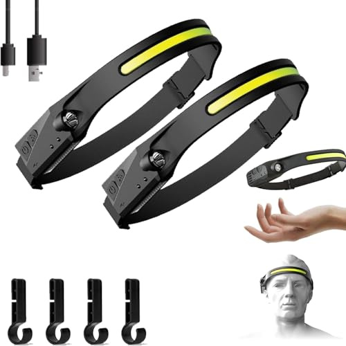 DaoWhisper Adventure Light 2.0 - Das Original, 230° breite Ausleuchtung mit COB-Technologie für Wandern, Joggen und Camping (2 Stück)
