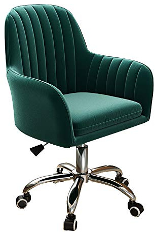 Ergonomisk arbetsstol i sammet med justerbar höjd och hjul för hemmakontor