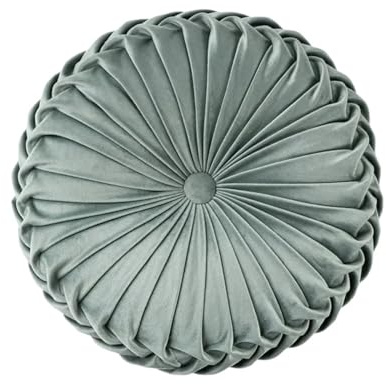 XILEUDUOD Cojín De Meditación Cojín de Asiento Redondo sólido Rojo Gris Azul Rosa Beige Verde Tela Respaldo sofá Almohada Cama