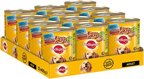 Pedigree Hundefutter Nassfutter 3 Sorten Rind, Lamm, Huhn, 1er Pack (1 x 4.8 kg)