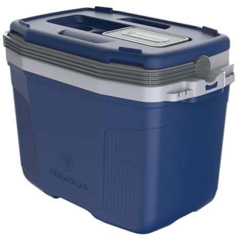 Nevera Portátil Rígida de Plástico Ultrarresistente con Tapa | De Fácil Manejo Y Transporte con Compartimento Superior para Llaves Y Vasos - Ideal para Playa, Picnic Y Camping