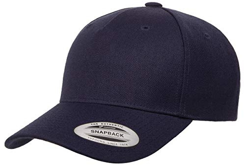 Yupoong Herren Yp Classics 5-Panel Premium Curved Visor Snapback Cap Verschluss, Marineblau, Einheitsgröße