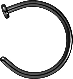 PIERCINGLINE Nasenring offen aus Chirurgenstahl - Nasenpiercing in 4 Farben und vielen Größen