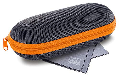 FEFI - Leichtes Hardcase Brillenetui - Sport- und Sonnenbrillen Etui (orange)