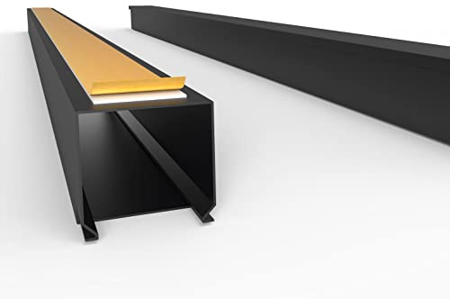 SCOS Smartcosat Kabelkanal, 40x40 mm, 1x2 m, Schwarz, selbstklebend | PVC, UV-beständig, Innen & Außen, 1 Stange à 2 m, Made in Germany