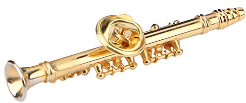 de broche d'instrument, mini broche de clarinette sans décoloration pour la fête de vacances et le banquet