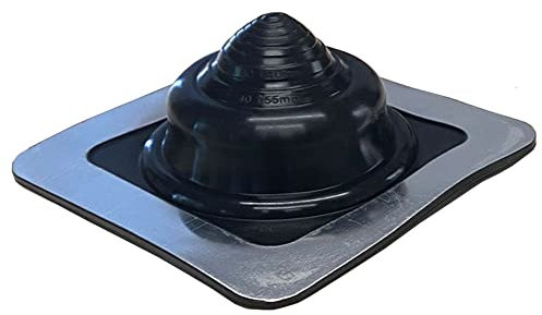 Chimsoc HT Rubber Pipe Flashing - Black High Temperature Silicone - Suits 5-55mm Diameter Pipes