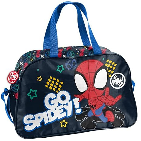 Spidey Spiderman Handtasche Sporttasche Trainingstasche Schultertasche Tasche Reisetasche Sport Bag inkl. leuchtender Anhänger