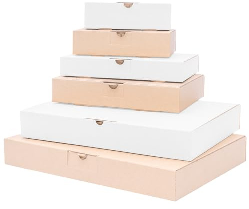 verpacking 25 Maxibriefkartons Maxibrief MB Weiß - 225 x 145 x 35 mm - Versand Post Faltschachtel Versandschachtel Büchersendung - optimal geeignet für den Versand (Innenmaß 220 x 136 x 33 mm)
