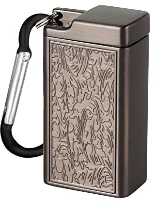 URFEDA Zigaretten Taschenascher Taschenaschenbecher,Edelstahl Mini Aschenbecher mit Deckel und Schlüsselanhänger,Rauchfreie Geruchsdicht Reise-Aschenbecher für unterwegs Aschenbecher to go