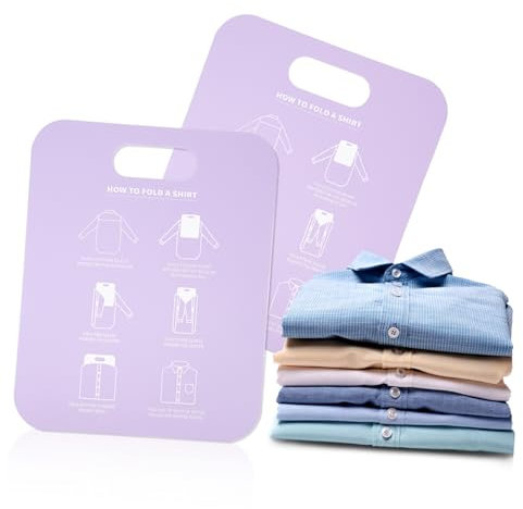 Abaodam Shirt Folding Board Clothes Folder 2pcs Pp Cardboard Anti-wrinkle T-shirt Form for Home Laundry Organization
