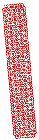 MAGICLULU Valentines Day Table Runner 3st Weihnachtsdeko Weihnachten Dekoration Tischläufer Hochzeitsdeko Tortenspitze Schmücken Tischdecke Tischgesellschaft Das Schild Gestickt