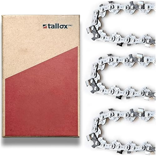 3 tallox professional Sägeketten 1/4 1,1 mm 37 Treibglieder Version 2024 rückschlagarm kompatibel mit Seesii, Tallox