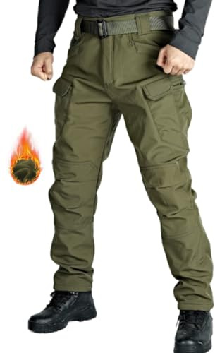 WINKEEY Pantaloni da Lavoro Uomo, Pantaloni Tuta, Pantaloni Invernal Uomo, Pantaloni con 8 Tasche, Pantaloni Tinta Unita e mimetici