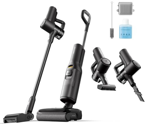 roborock F25 Combo Aspiradora Sin Cable en Seco y Húmedo, 5 en 1 Multifunción, 20.000 Pa, Autolimpieza a 90 °C y Secado en 5 Min, Limpieza Total del Hogar, Diseño Plano de 180°