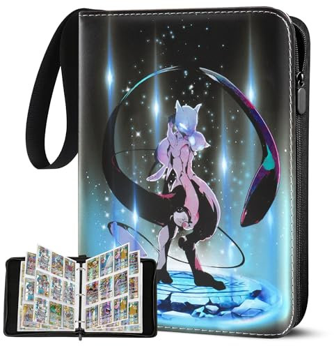 Sammelalbum für Pokemon Karten Groß, 50 Seiten 900 Karten Kapazität Sammelkarten Album, Karten Halter Heft Ordner Buch kompatibel Ninjago Geschenk für Kinder 50 Pcs Seite