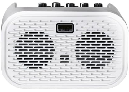 Juqoyue Mini Amplificador de Guitarra Acústica Eléctrica con Altavoz Bluetooth Portátil con Efectos de Distorsión y Retardo de 10 W