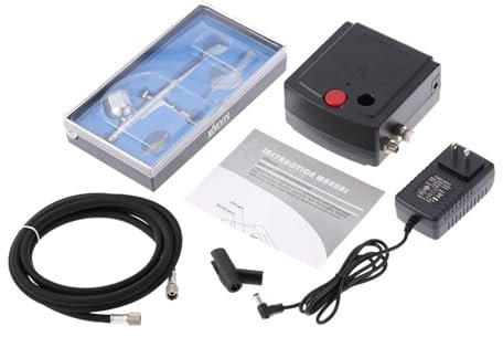 Pistolet à Clous, Kit de compresseur d'air aérographe pistolet à peinture 100-240V, for peinture artistique, manucure, artisanat, gâteau, modèle de pulvérisation, brosse à Air, ensemble d'outils for o