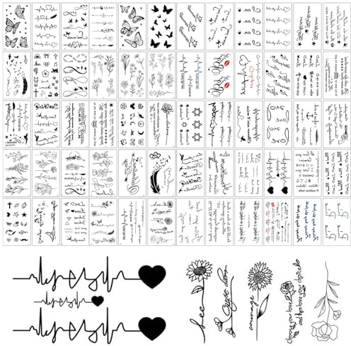 Pegatinas Tatuaje Palabras Inspiradoras Tatuajes Temporales Pequeños Realistas Tatuajes Temporales Adultos Negro Dibujos Frases Tatuajes De Flores Citas Inspiradoras Palabras Negro Para Mujer Hombre