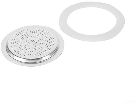 Silicone Rubber Replacement Gasket Seal-Ring Filter Set for Moka Express Coffee Pot Stove Top Espresso Maker(9 cup+sieve)