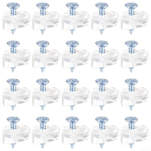 Floweringbeter Glashalter-Clips für Schrank und Tür, 20-Clip-Set mit Montageschrauben