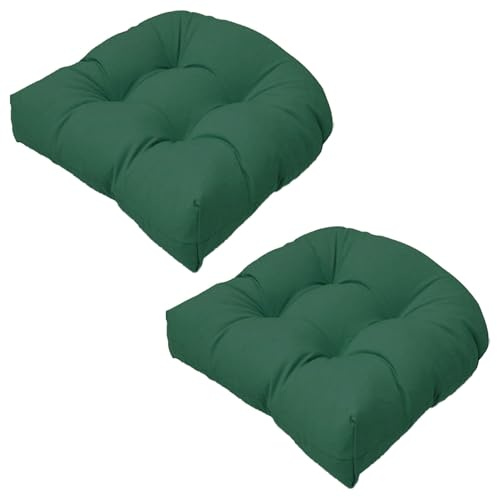 SJMDMZD U-Form Stuhlkissen 2er Set, Sessel Kissen Zurück Sitzkissen Pad 48x48 cm, Sitzpolster Outdoor Wasserfest, Bequemes Sitzpolster für Gartenmöbel Oder Stuhl K