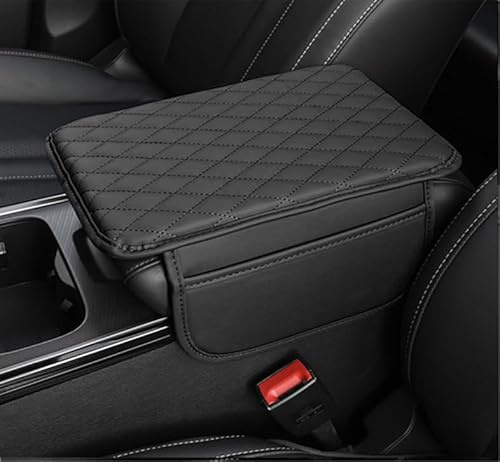 YMYQF Voiture Coussin D'Accoudoir pour Ford Puma St Line X 2020-2026 | Imperméable Tapis Protection D'accoudoir Console Centrale de Voitur Interieur,Black