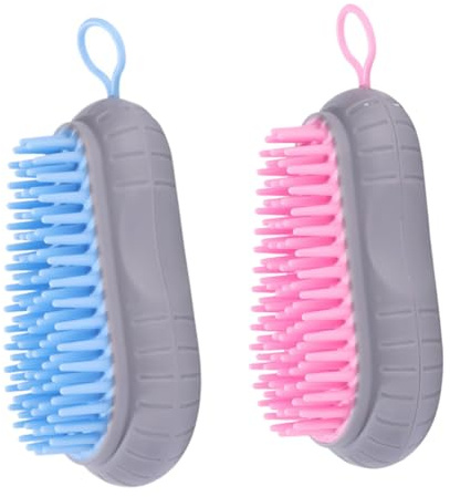 Anneome 2 Stück Kopfhaut Massagebürste Flexibel Sanftes Shampoo und Haarwaschbürste für Zuhause zur Reinigung und Haarbehandlung Fördert Blutzirkulation und Beugt Zufällige Farbe