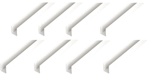 Alberts 8er Set U-Profil | Kunststoff, weiß | 2000 x 18 x 10 mm