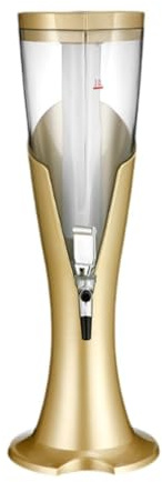 MagiDeal Torre de cerveza, dispensador de bebidas, de mesa, estable, dispensador de jugo de bebida, dispensador de cerveza con grifo para fiestas, pubs, bares, Oro